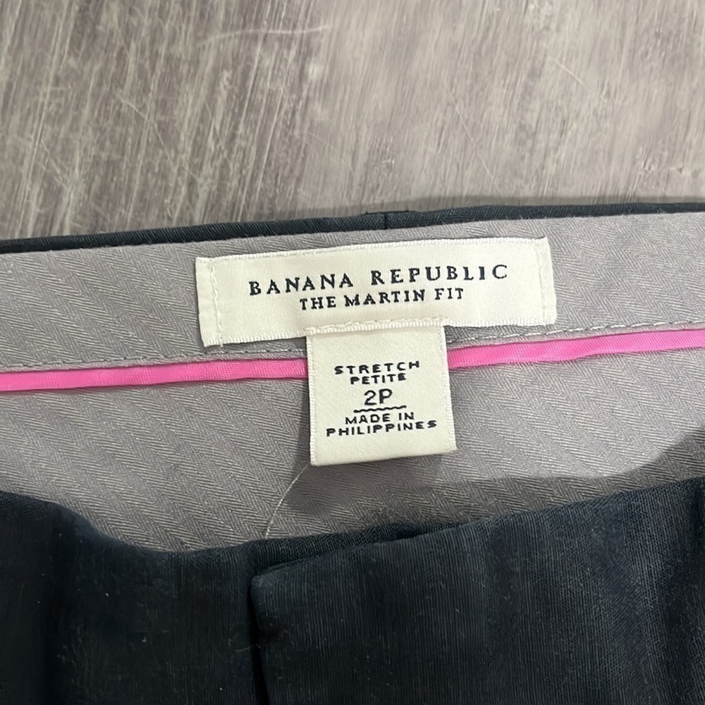 Banana Republic The Martin Fit Navy Size 2 Petite - Picture 10 of 10
